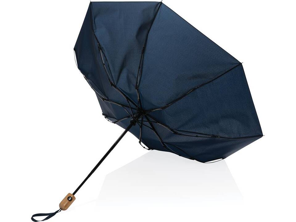 21" Impact AWARE™ RPET 190T bamboo auto open-close umbrella 9