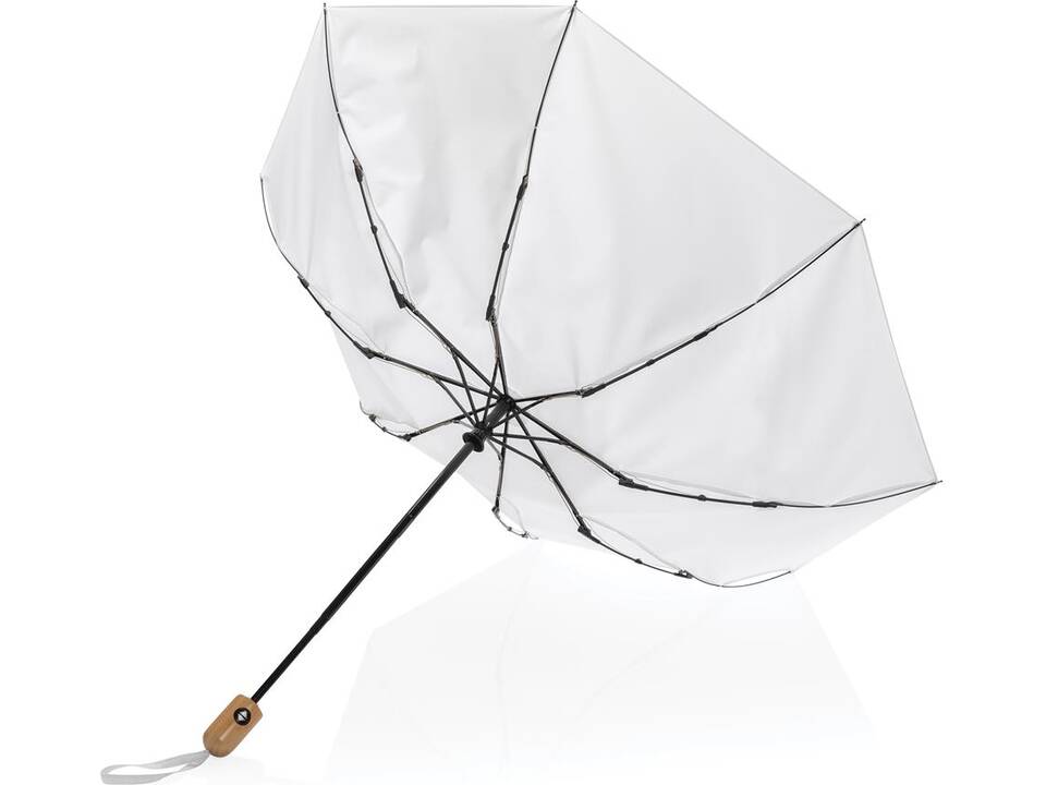 21" Impact AWARE™ RPET 190T bamboo auto open-close umbrella 23