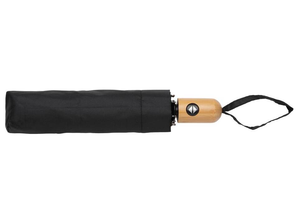 21" Impact AWARE™ RPET 190T bamboo auto open-close umbrella 32
