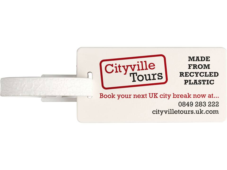 River recycled window luggage tag 1