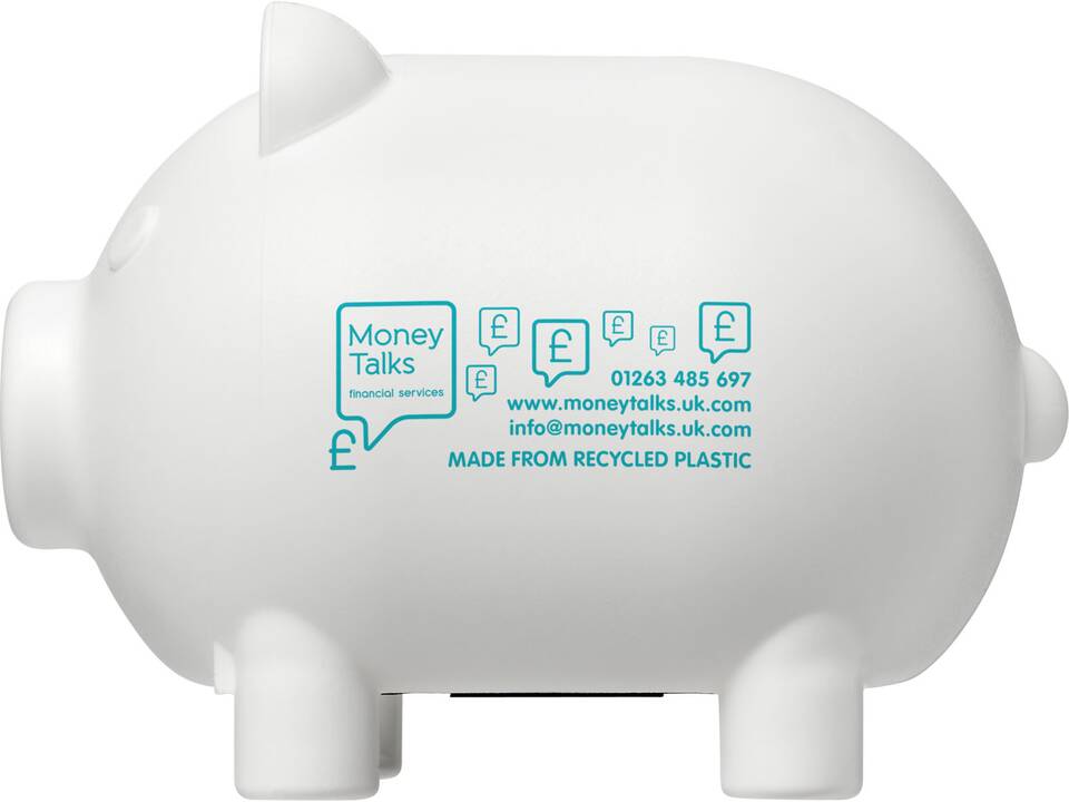 Oink recycled plastic piggy bank 1