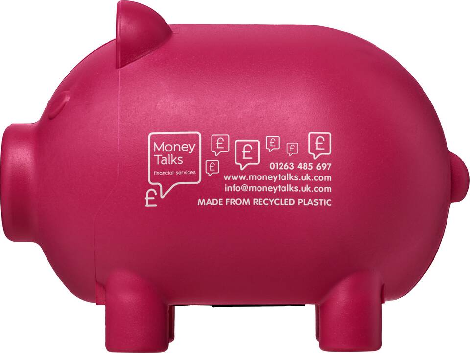 Oink recycled plastic piggy bank 3