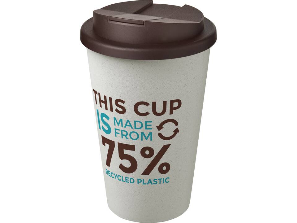 Americano® Eco 350 ml recycled tumbler with spill-proof lid 35