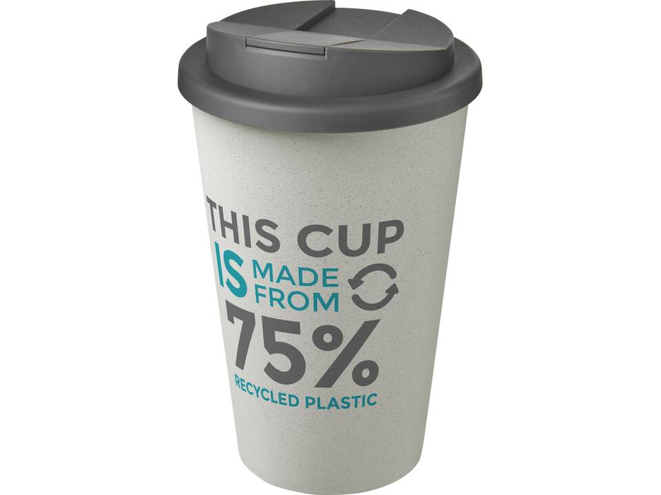 Americano® Eco 350 ml recycled tumbler with spill-proof lid 36