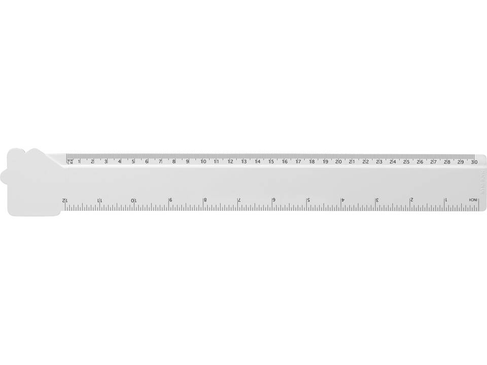 Tait 30cm house-shaped recycled plastic ruler 2