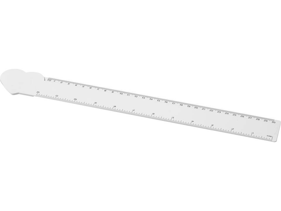 Tait 30cm heart-shaped recycled plastic ruler 1