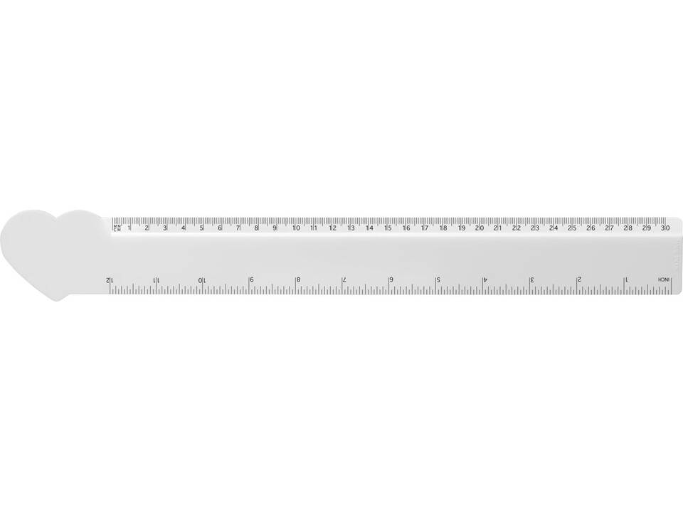 Tait 30cm heart-shaped recycled plastic ruler 2