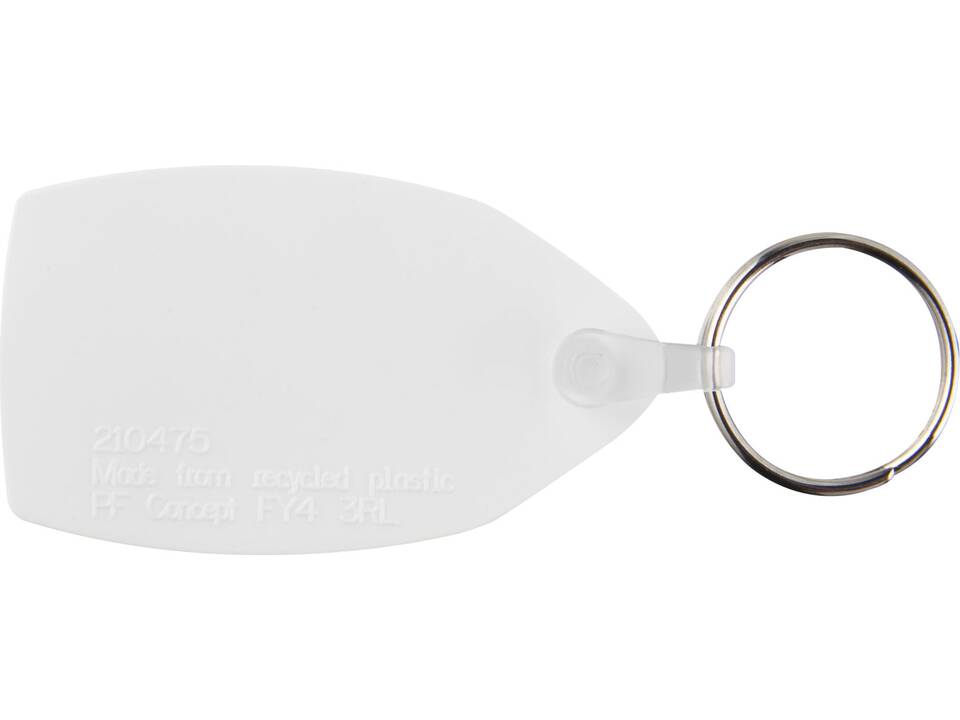 Tait rectangular-shaped recycled keychain 3