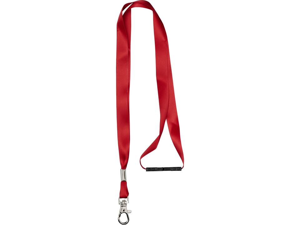 Oro ribbon lanyard with break-away closure 12