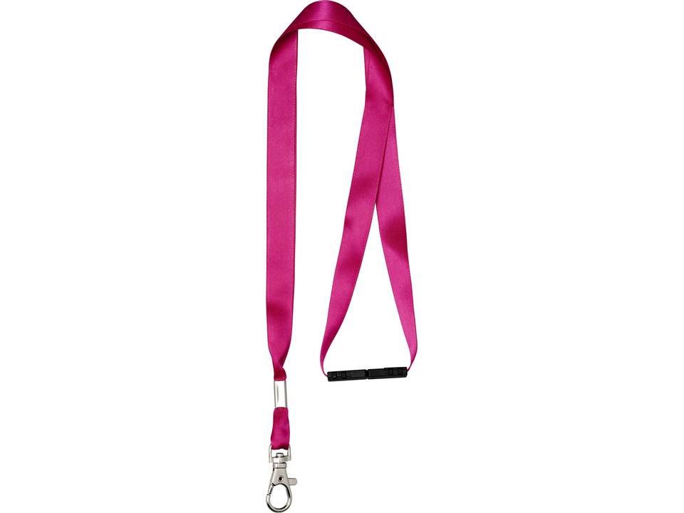 Oro ribbon lanyard with break-away closure 15