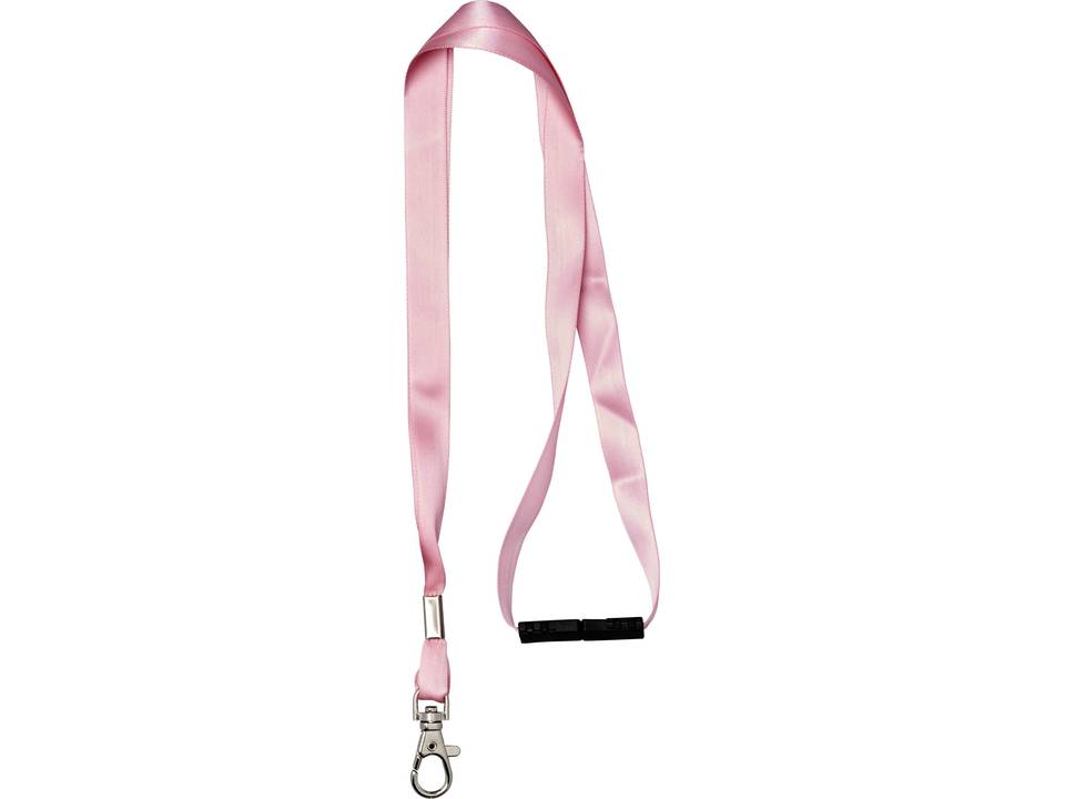 Oro ribbon lanyard with break-away closure 19