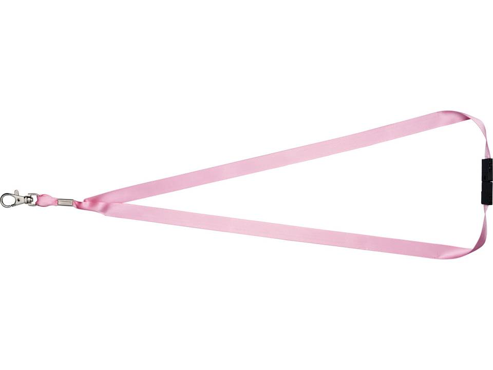 Oro ribbon lanyard with break-away closure 18