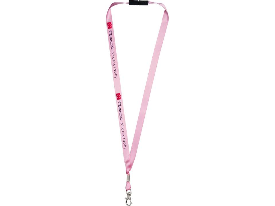 Oro ribbon lanyard with break-away closure 17