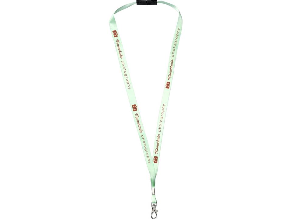 Oro ribbon lanyard with break-away closure 5