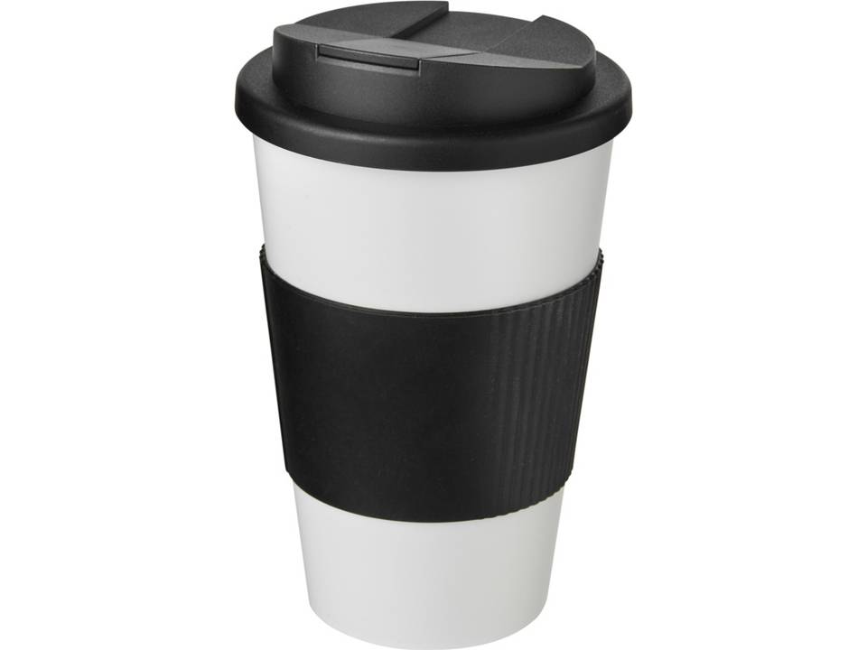 Americano® 350 ml tumbler with grip & spill-proof lid 27