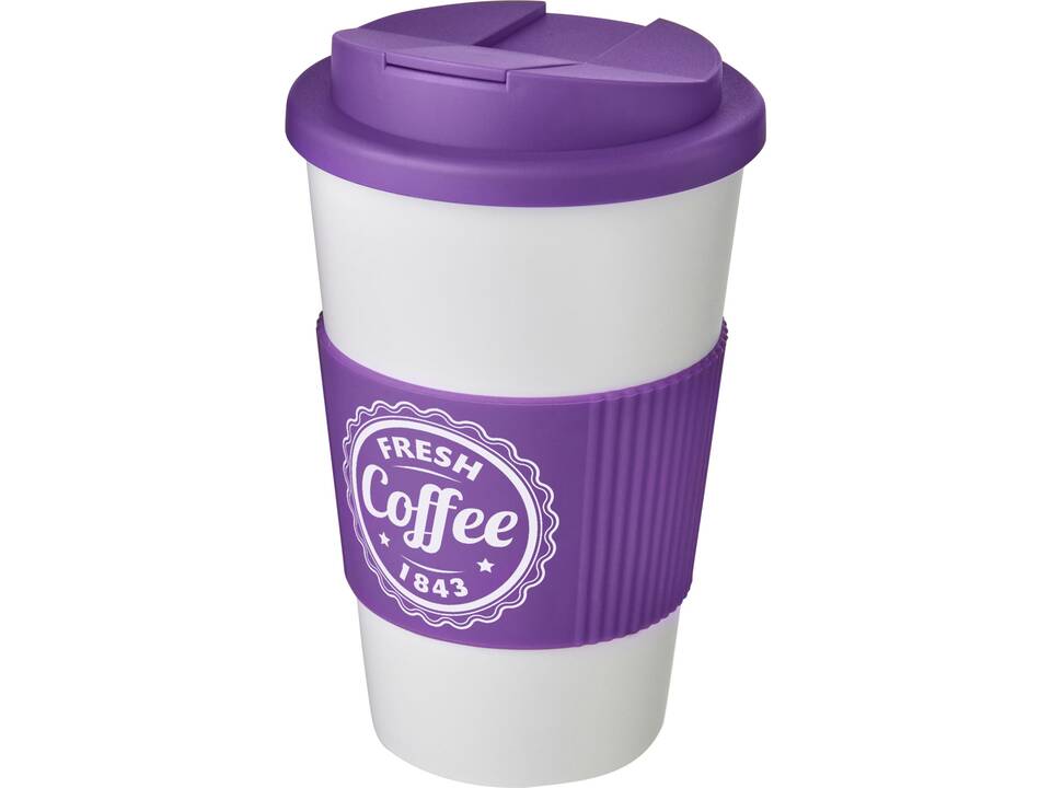 Americano® 350 ml tumbler with grip & spill-proof lid 54