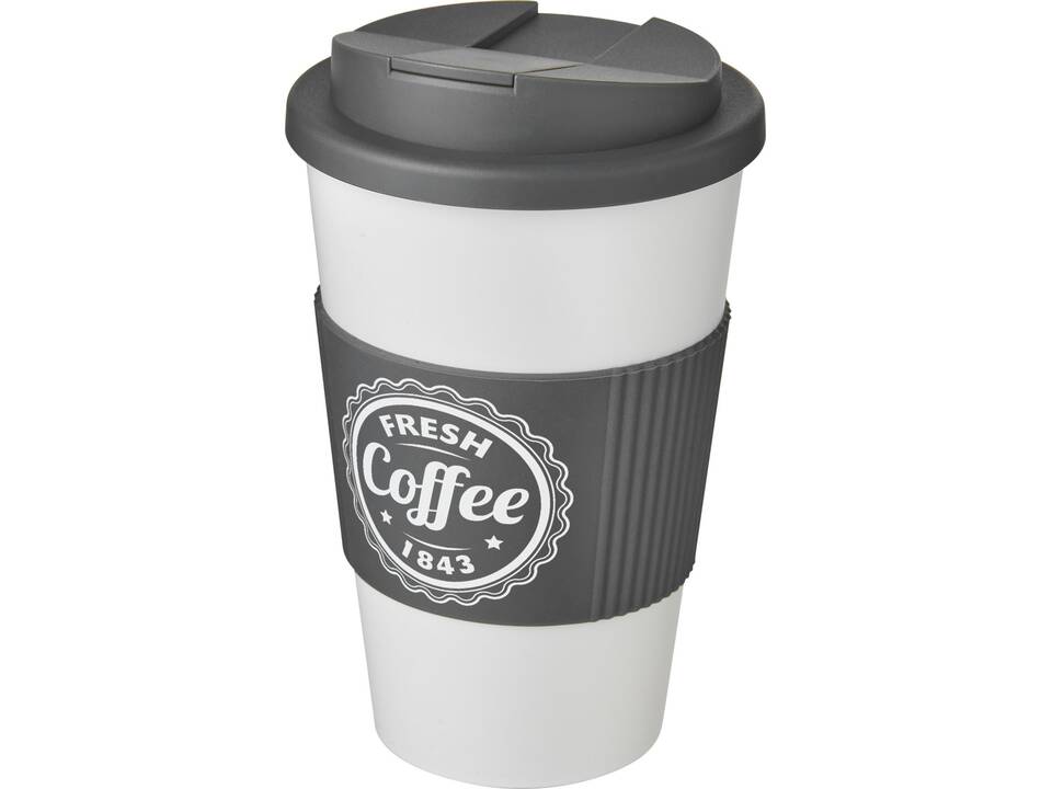 Americano® 350 ml tumbler with grip & spill-proof lid 47