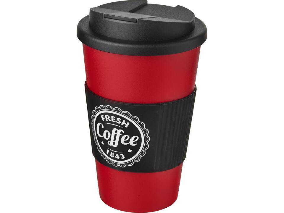 Americano® 350 ml tumbler with grip & spill-proof lid 48