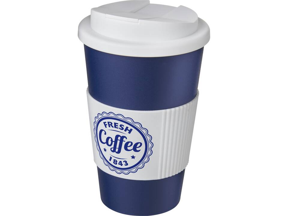 Americano® 350 ml tumbler with grip & spill-proof lid 49