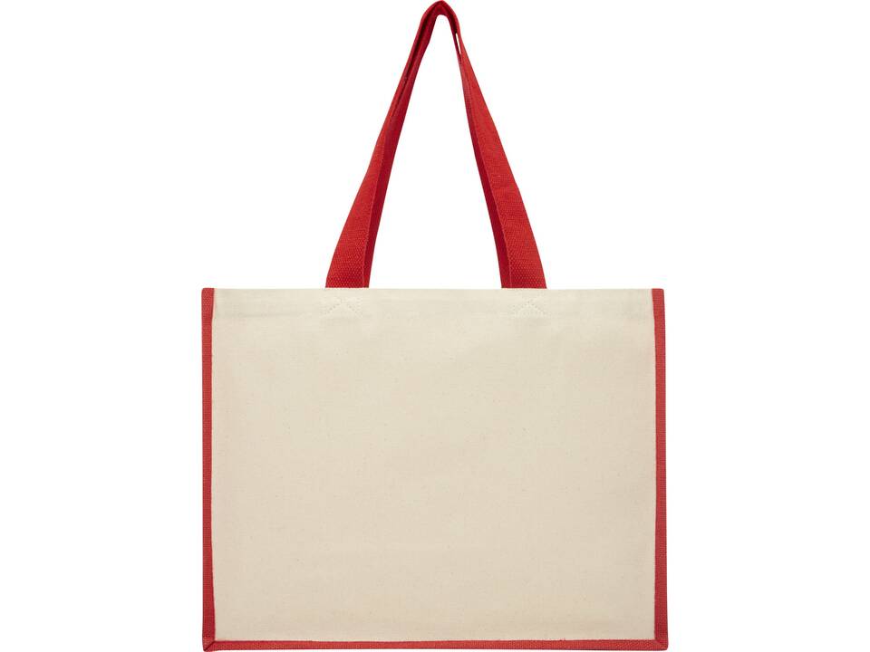Varai 340 g/m² canvas and jute shopping tote bag 11