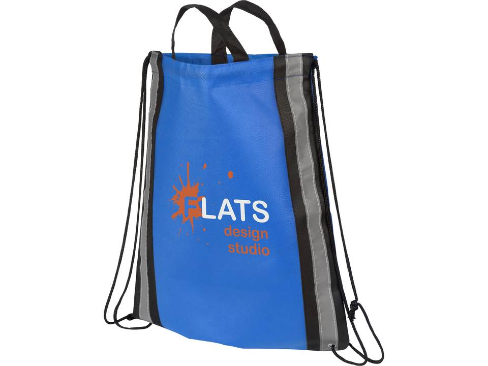 Reflective non-woven drawstring backpack 2