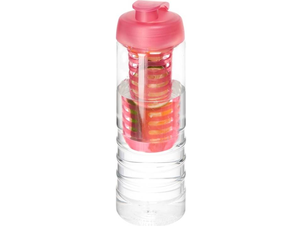 H2O Treble 750 ml flip lid bottle & infuser 12