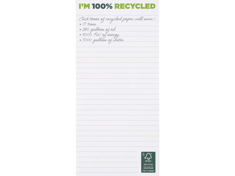 Desk-Mate® 1/3 A4 recycled notepad 6