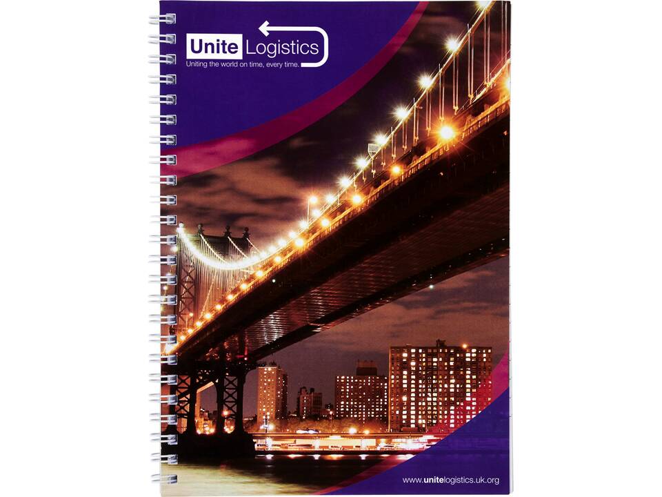 Desk-Mate® A4 spiral notebook with printed back cover 6