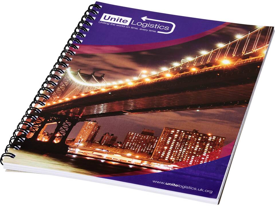 Desk-Mate® A4 spiral notebook with printed back cover 15