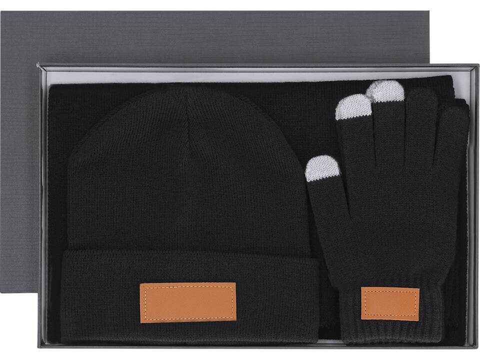3-Piece Set – Beanie, Scarf & Touchscreen Gloves 1