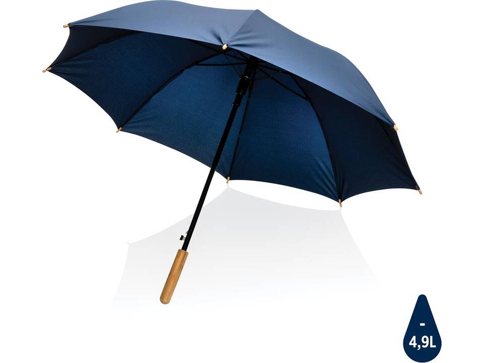 23" Impact AWARE™ RPET auto open bamboo umbrella 10