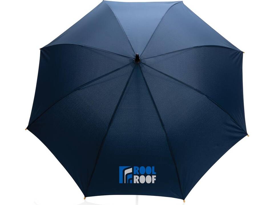 23" Impact AWARE™ RPET auto open bamboo umbrella 13
