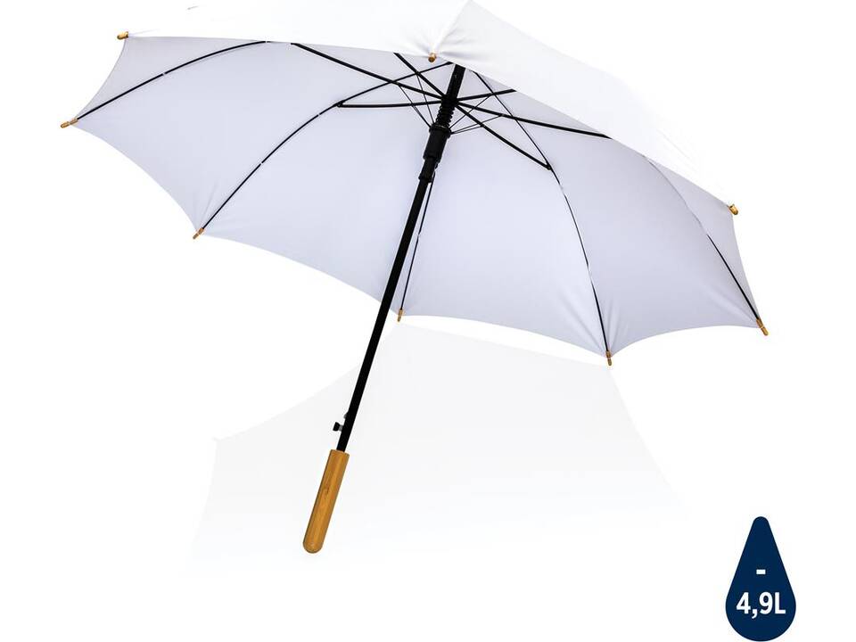 23" Impact AWARE™ RPET auto open bamboo umbrella 18