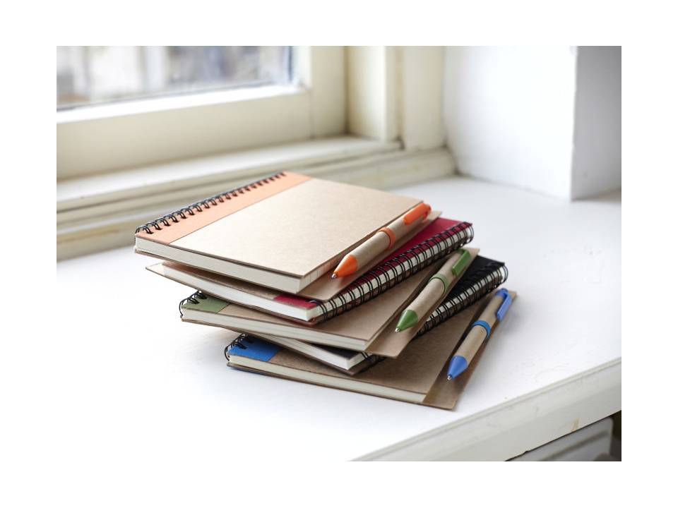 Wire bound notebook with ballpen 12