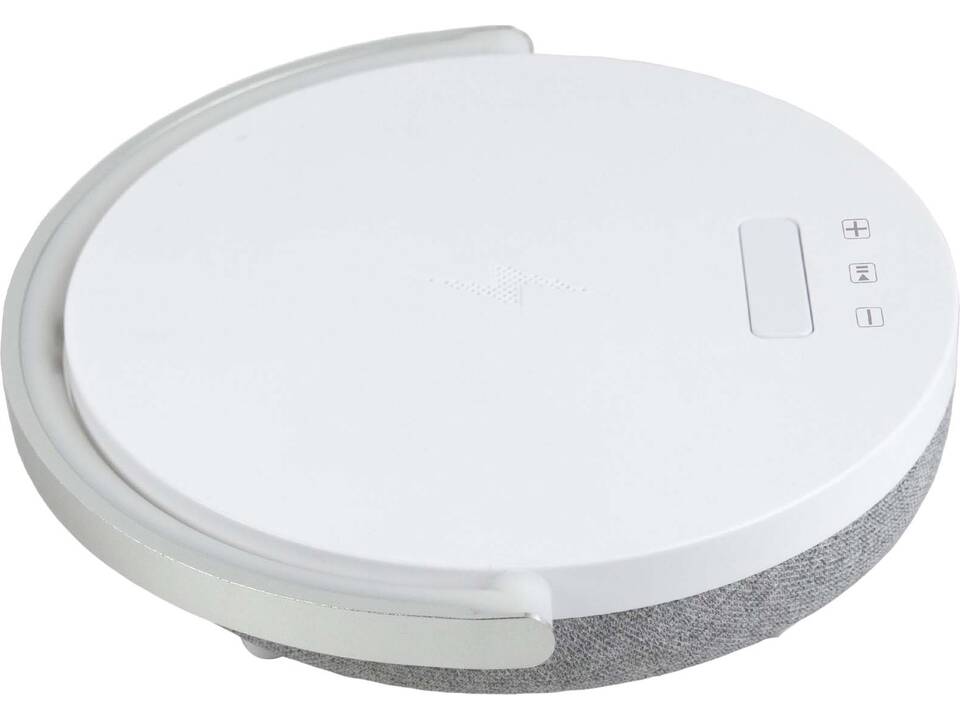 Prixton 4-in-1 10W Bluetooth® speaker with LED light and wireless charging base 1