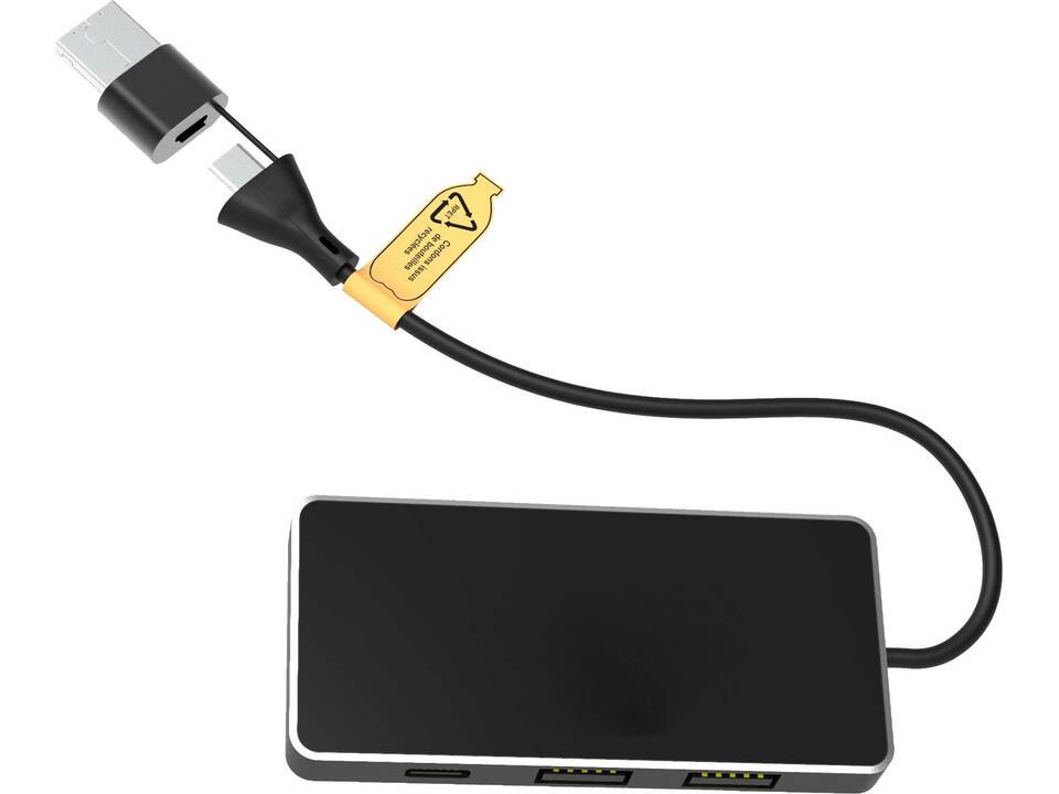 SCX.design H20 8-in-1 USB hub with dual input and 6-ports 2