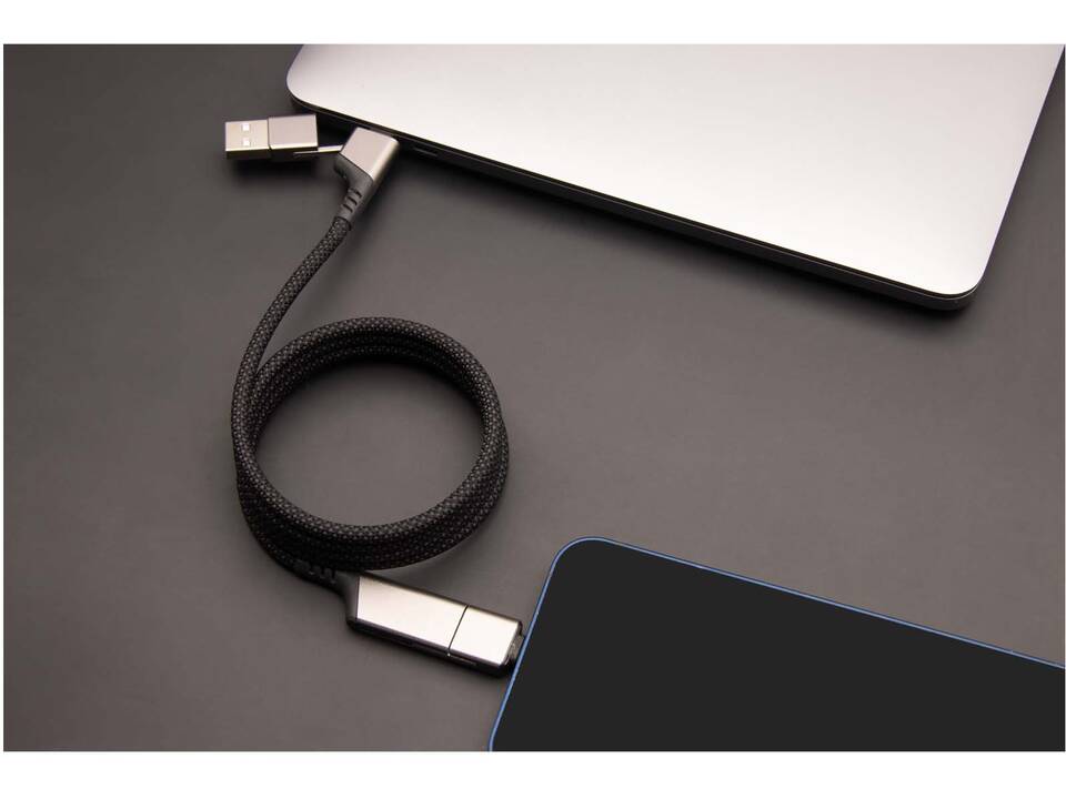 SCX.design C52 100W 4-in-1 rPET magnetic ultra fast charging cable 4