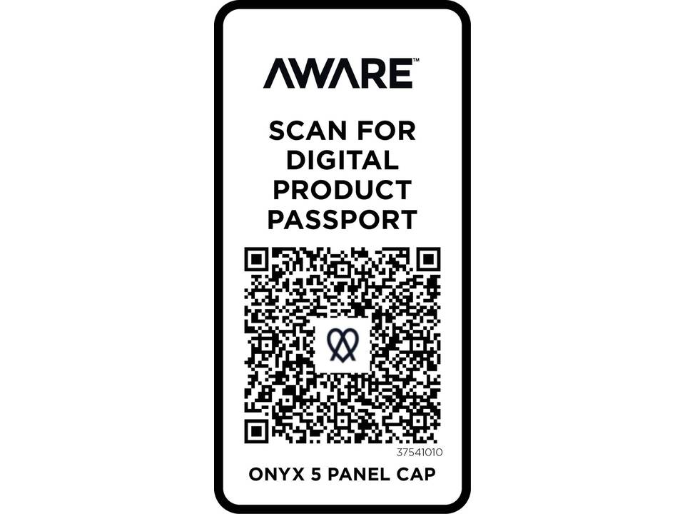 Onyx 5 panel Aware™ recycled cap 5