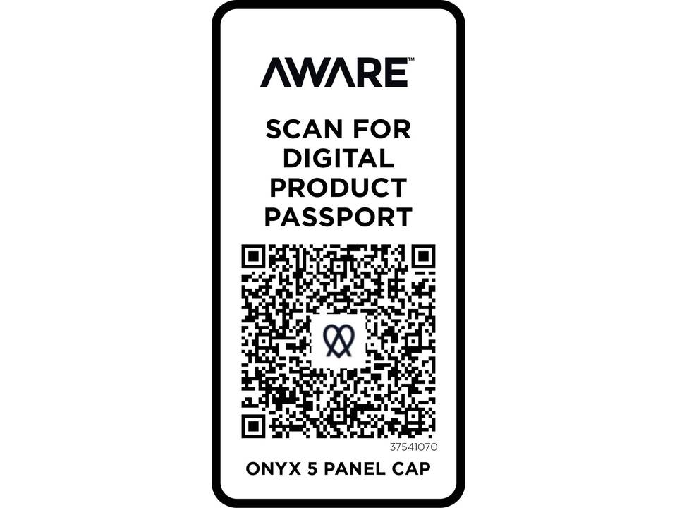 Onyx 5 panel Aware™ recycled cap 11