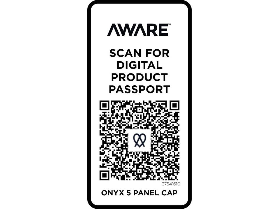 Onyx 5 panel Aware™ recycled cap 23