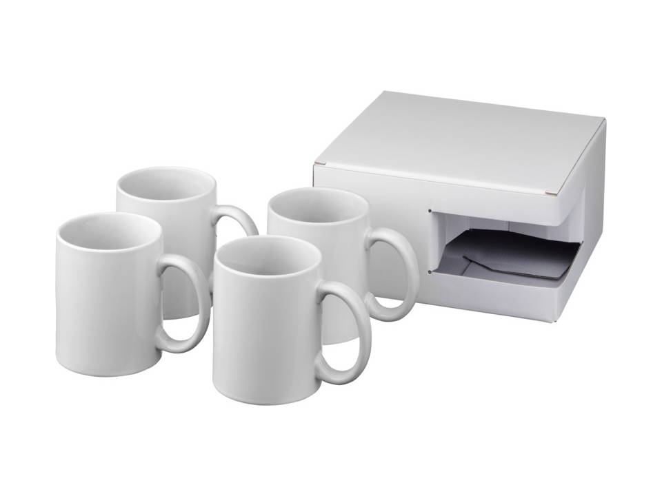 Ceramic sublimation mug 4-pieces gift set
