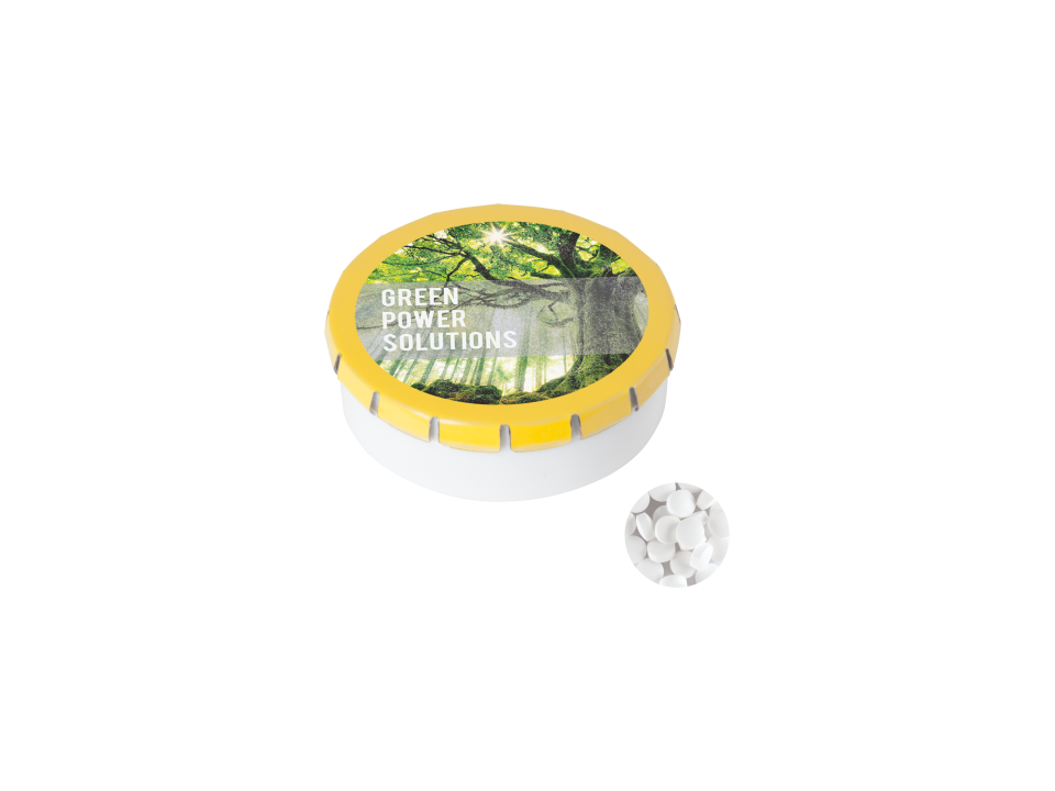 Super round Click container with Sugarfree mints 11