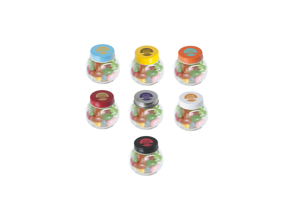 Mini candy jar filled with jelly beans 8
