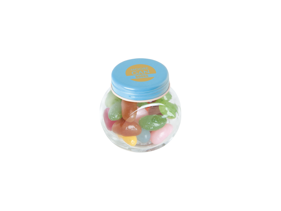 Mini candy jar filled with jelly beans 1