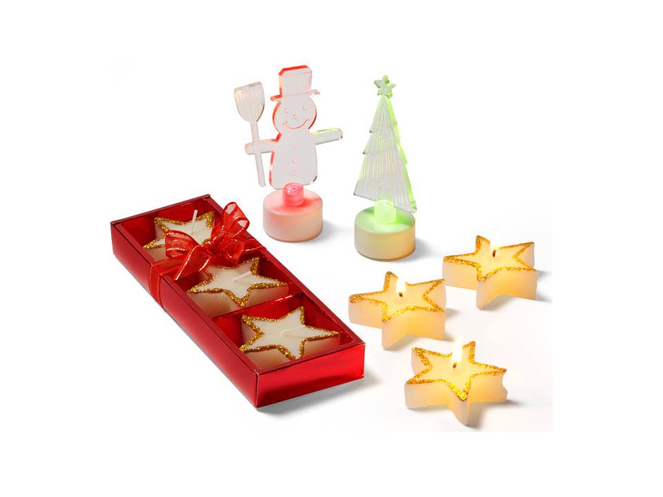 Three star-shaped candles 1