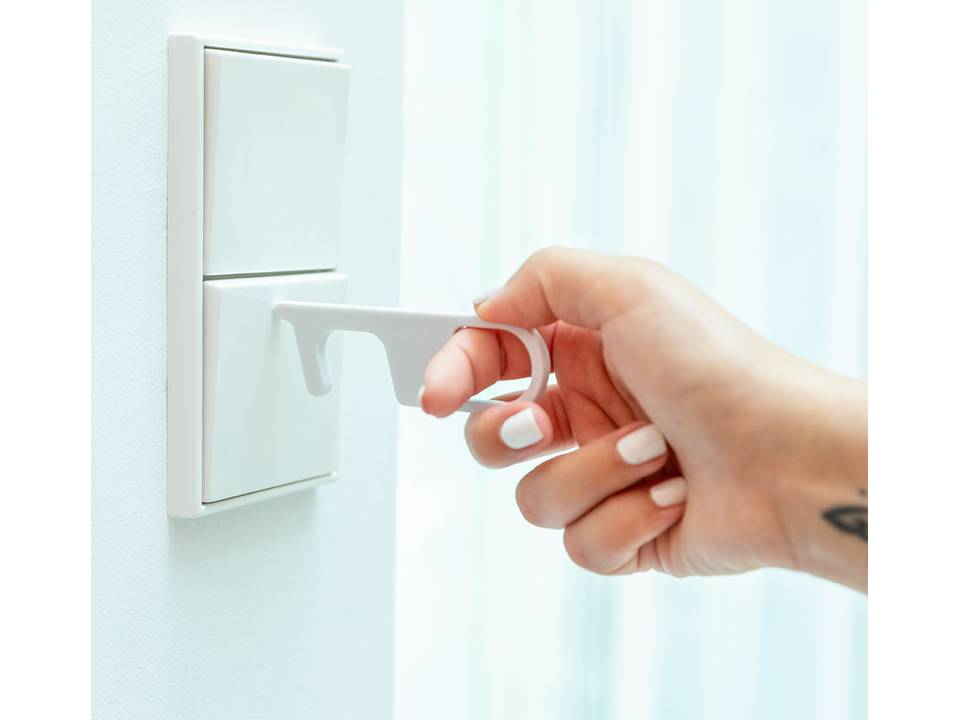 Antibacterial keyring anti contact Riken 8