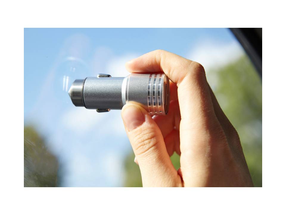 Car power adapter with smash-and-grab raider 6