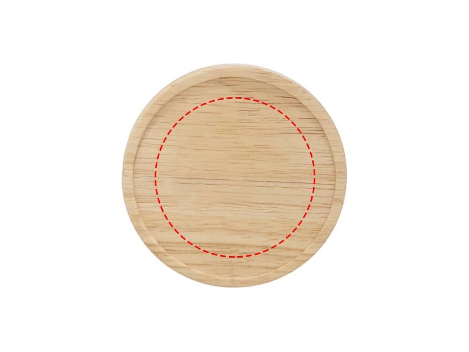 Hearth ceramic mug with wood lid/coaster 13