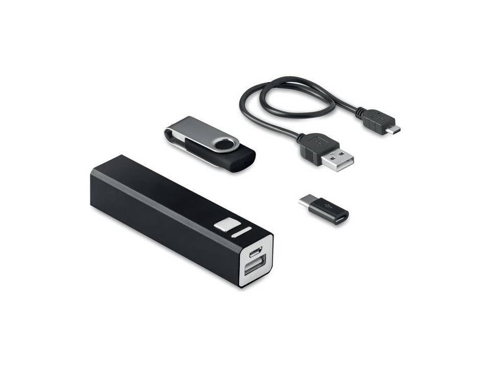 8 GB USB-stick met powerbank bedrukken