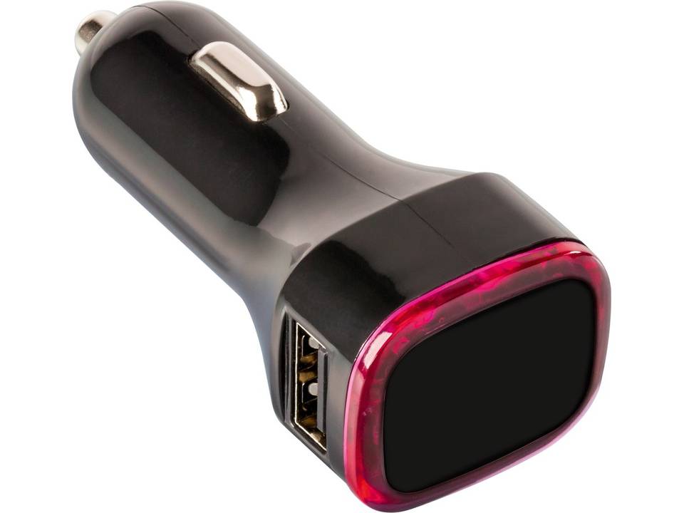 USB car charger adapter Black 2